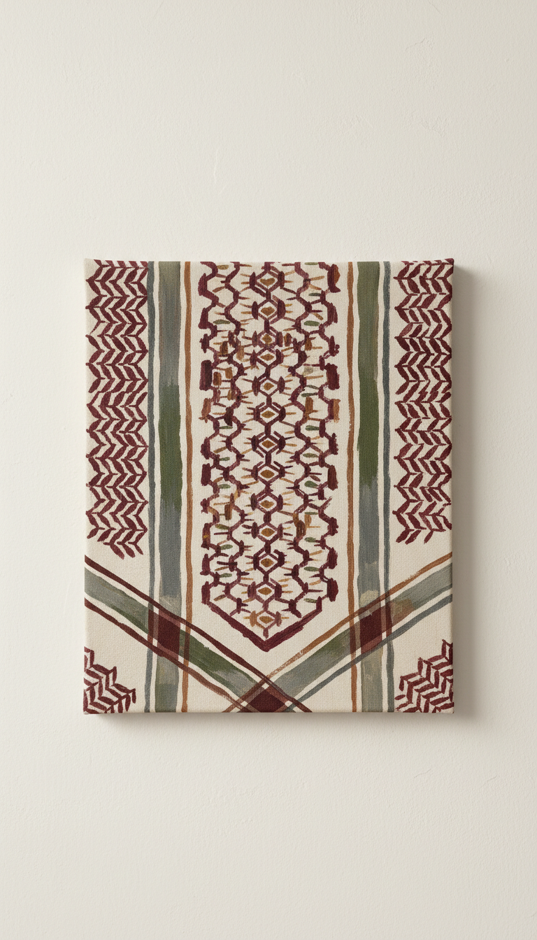Toile sans cadre motif keffieh