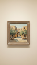 Peinture originale cour intérieure Jérusalem